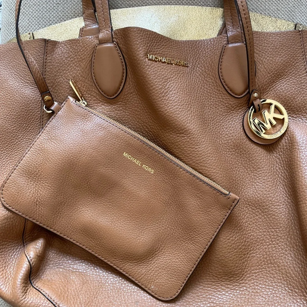 Michael Kors Brown Leather Tote Bag - Picture 5 of 5